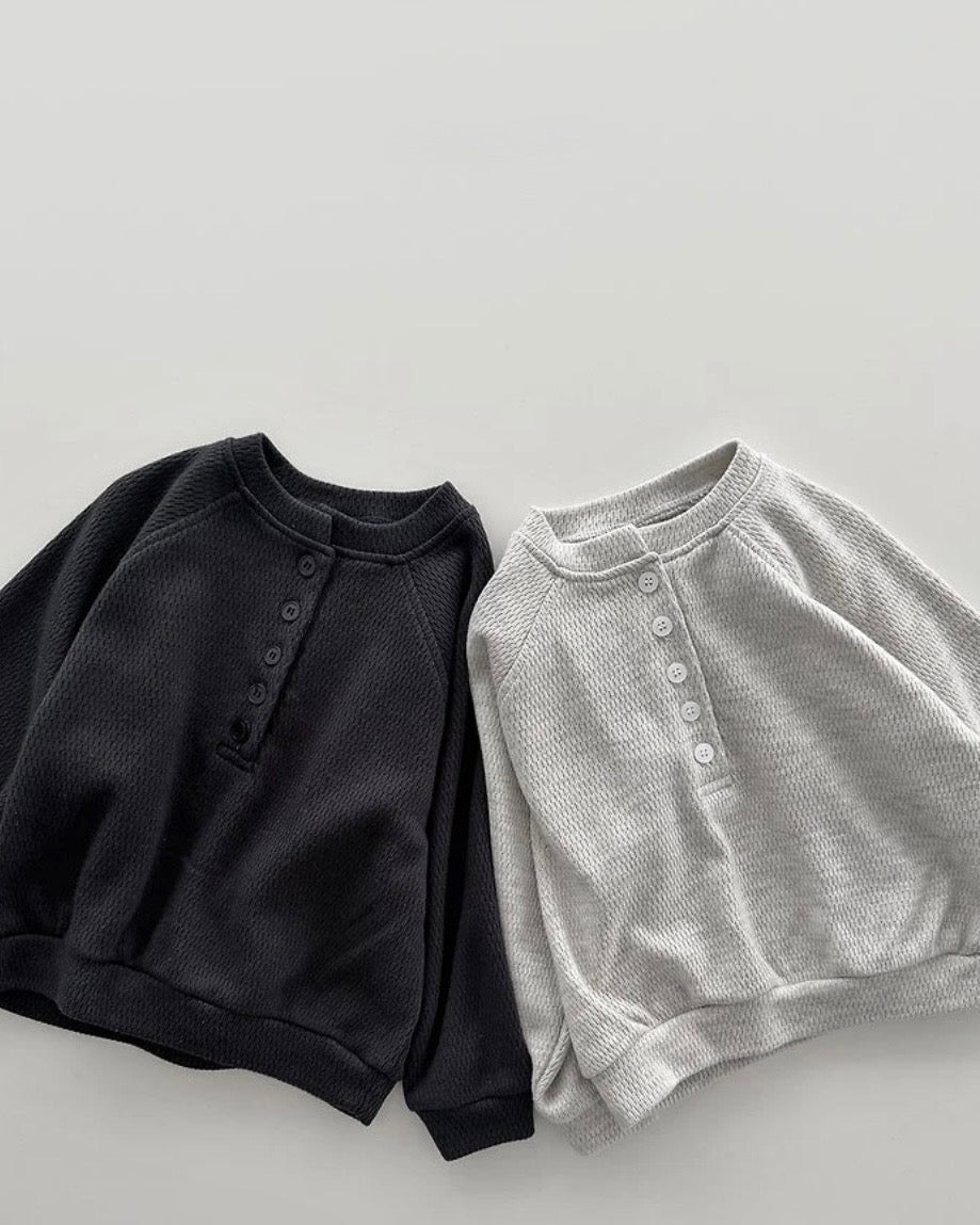 Henley Neck Sweatshirt